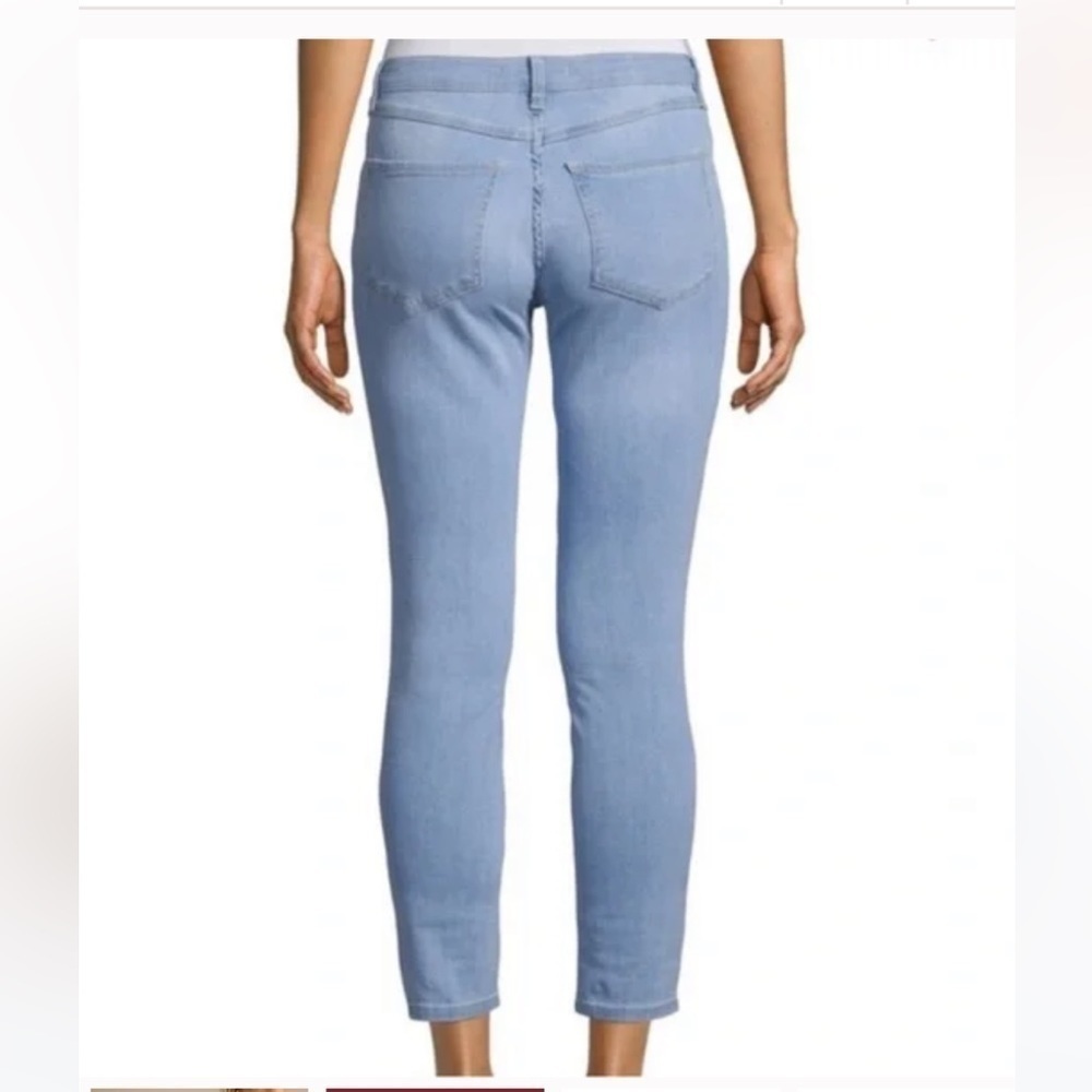 Free People Mara Skinny Jeans Light Wash Distressed Knee Size 25 Ankle - Picture 3 of 9